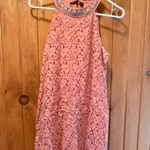 Pink lace dress
